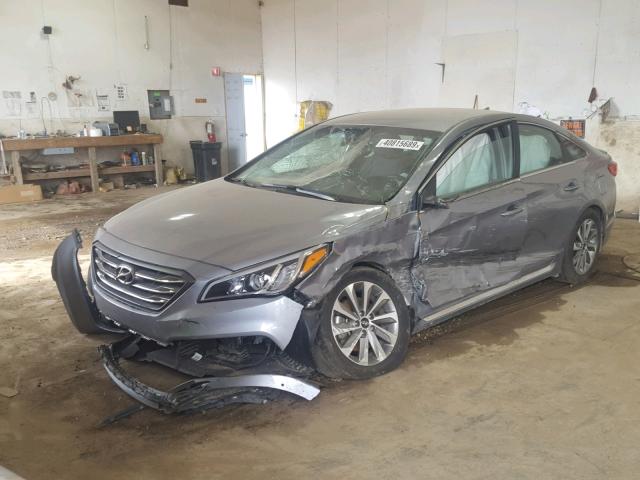 5NPE34AF6FH030154 - 2015 HYUNDAI SONATA SPO GRAY photo 2