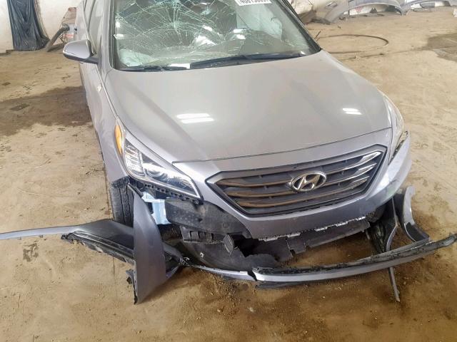 5NPE34AF6FH030154 - 2015 HYUNDAI SONATA SPO GRAY photo 9