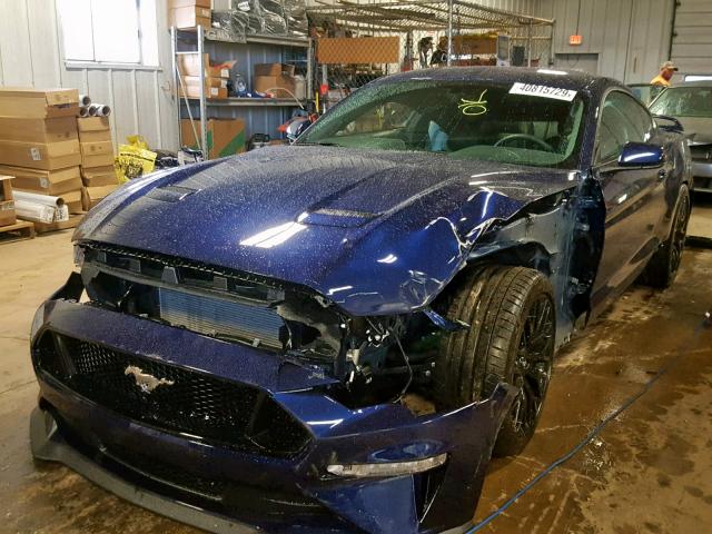 1FA6P8CF0K5112961 - 2019 FORD MUSTANG GT BLUE photo 2