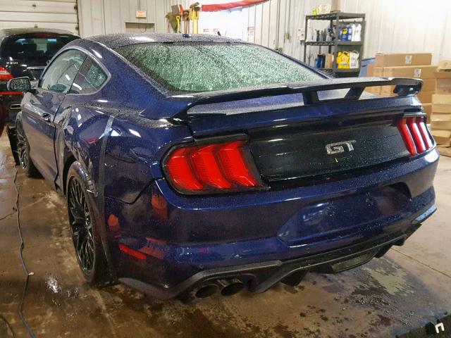 1FA6P8CF0K5112961 - 2019 FORD MUSTANG GT BLUE photo 3