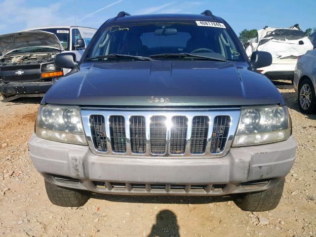 1J8GW48S32C233634 - 2002 JEEP GRAND CHER GREEN photo 9