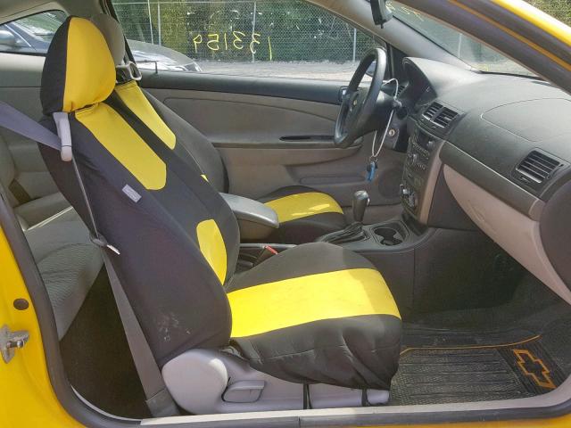 1G1AT18H997234260 - 2009 CHEVROLET COBALT LT YELLOW photo 5