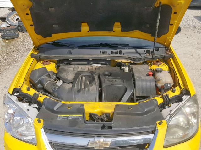 1G1AT18H997234260 - 2009 CHEVROLET COBALT LT YELLOW photo 7