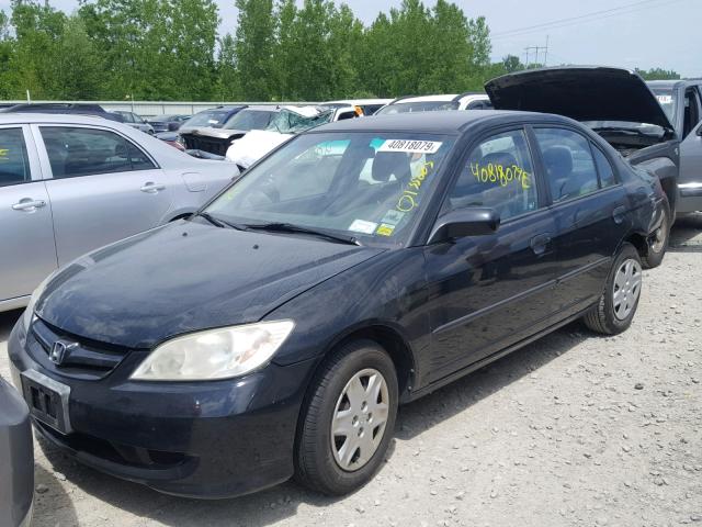 2HGES16385H512326 - 2005 HONDA CIVIC DX V BLACK photo 2