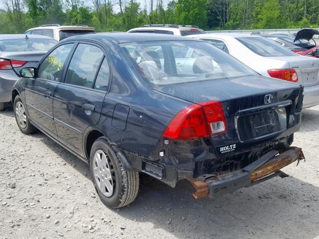 2HGES16385H512326 - 2005 HONDA CIVIC DX V BLACK photo 3