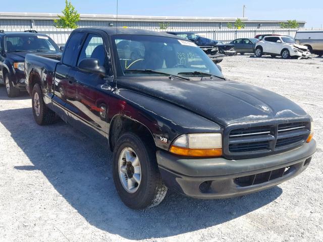 1B7GL22Y1XS303775 - 1999 DODGE DAKOTA BLACK photo 1