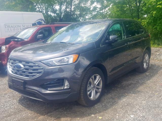 2FMPK4J97KBB40461 - 2019 FORD EDGE SEL GRAY photo 2