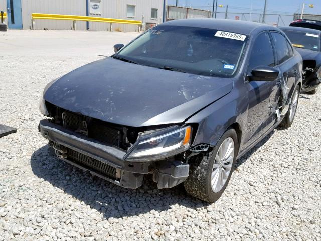3VW2K7AJ3FM334156 - 2015 VOLKSWAGEN JETTA BASE GRAY photo 2