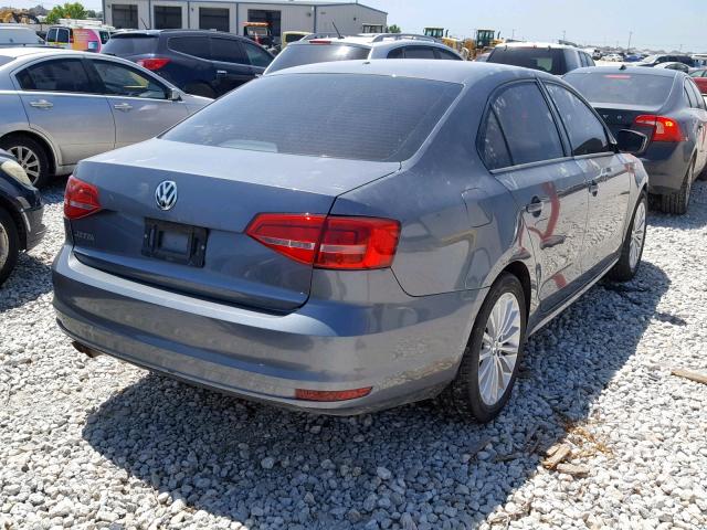 3VW2K7AJ3FM334156 - 2015 VOLKSWAGEN JETTA BASE GRAY photo 4