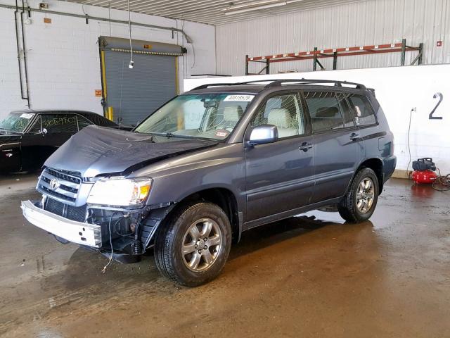 JTEEP21A250114251 - 2005 TOYOTA HIGHLANDER BLUE photo 2