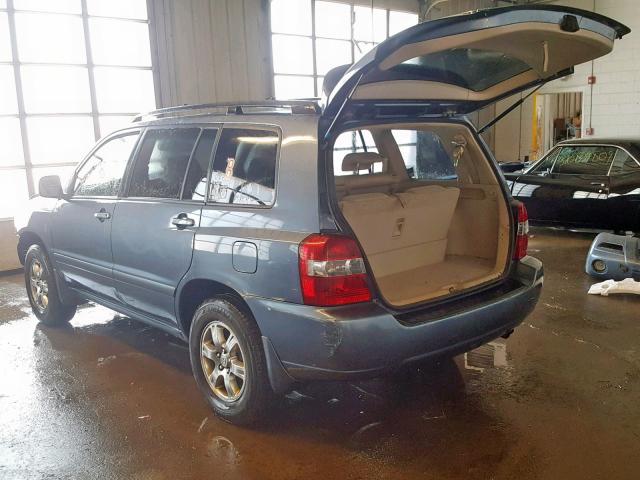 JTEEP21A250114251 - 2005 TOYOTA HIGHLANDER BLUE photo 3