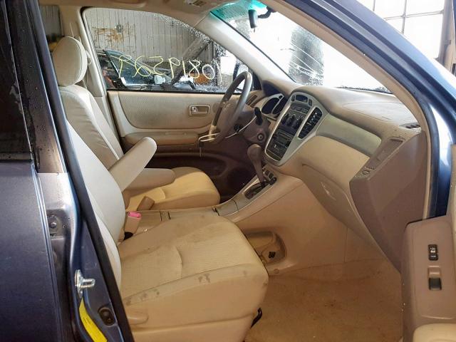 JTEEP21A250114251 - 2005 TOYOTA HIGHLANDER BLUE photo 5