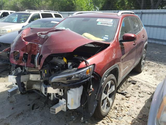 1C4PJLDB0KD392210 - 2019 JEEP CHEROKEE L MAROON photo 2