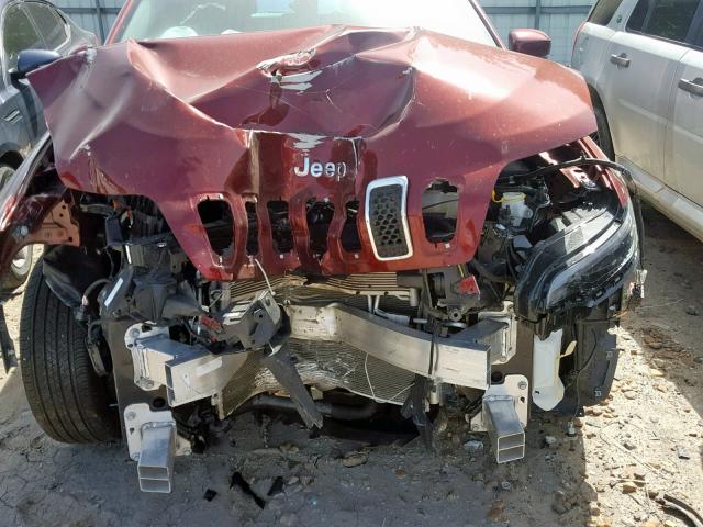 1C4PJLDB0KD392210 - 2019 JEEP CHEROKEE L MAROON photo 9