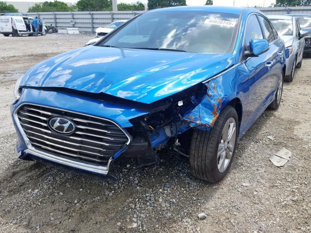 5NPE34AF7JH692379 - 2018 HYUNDAI SONATA SPO BLUE photo 2