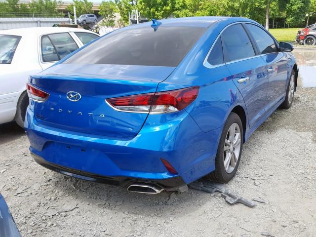 5NPE34AF7JH692379 - 2018 HYUNDAI SONATA SPO BLUE photo 4