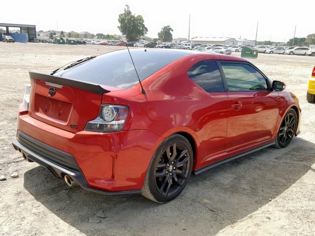 JTKJF5C77GJ025970 - 2016 TOYOTA SCION TC RED photo 4
