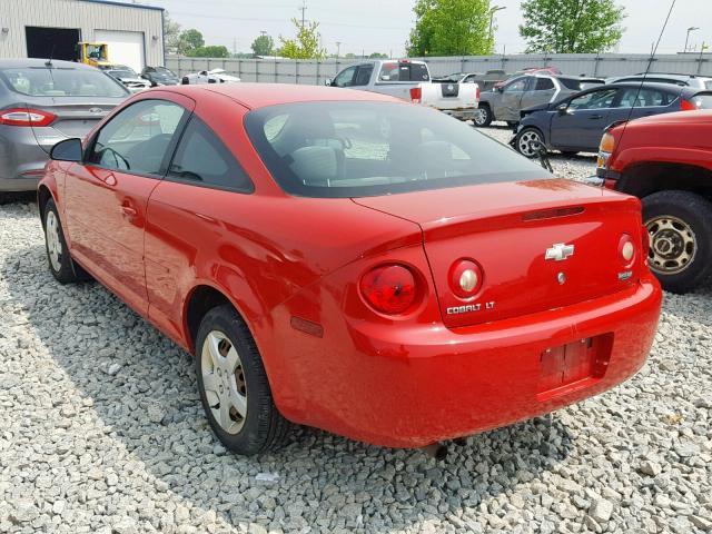 1G1AL15F077273335 - 2007 CHEVROLET COBALT LT RED photo 3