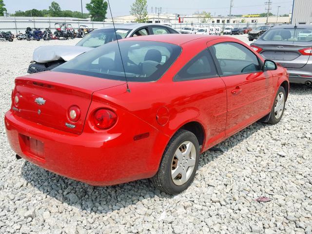 1G1AL15F077273335 - 2007 CHEVROLET COBALT LT RED photo 4