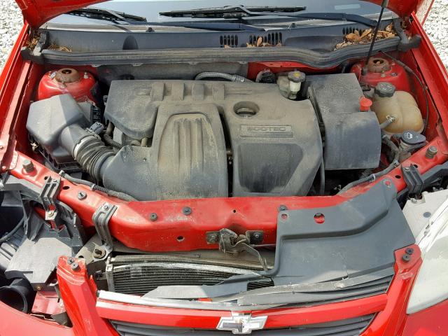 1G1AL15F077273335 - 2007 CHEVROLET COBALT LT RED photo 7