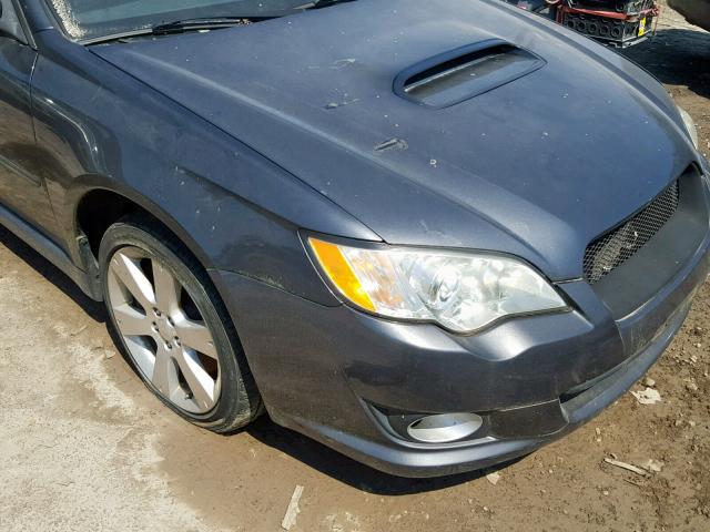 4S3BL676386218911 - 2008 SUBARU LEGACY GT CHARCOAL photo 9