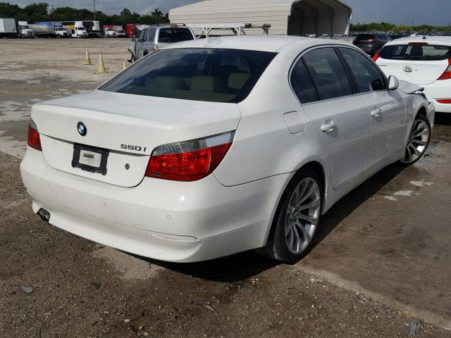 WBANB53566CP01747 - 2006 BMW 550 I WHITE photo 4