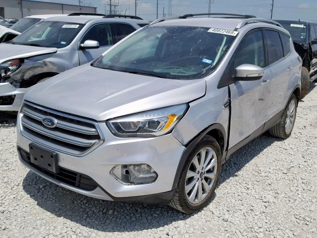 1FMCU0JD8HUB21202 - 2017 FORD ESCAPE TIT SILVER photo 2