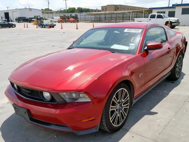 1ZVBP8CH4A5145368 - 2010 FORD MUSTANG GT BURGUNDY photo 2