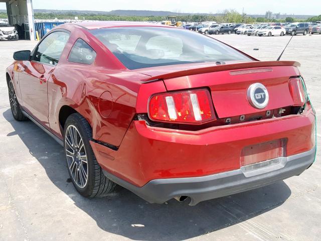 1ZVBP8CH4A5145368 - 2010 FORD MUSTANG GT BURGUNDY photo 3