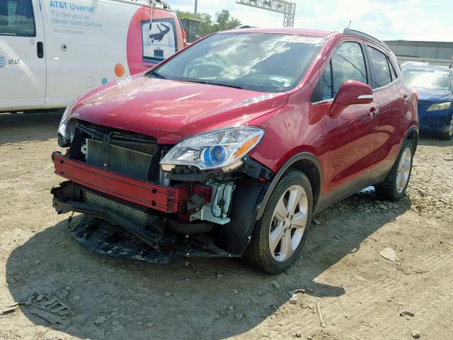 KL4CJCSB1FB063786 - 2015 BUICK ENCORE RED photo 2