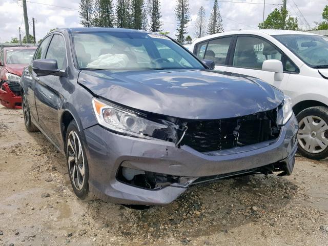 1HGCR3F80HA010021 - 2017 HONDA ACCORD EXL GRAY photo 1