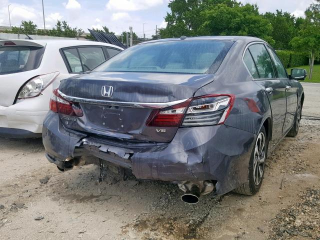 1HGCR3F80HA010021 - 2017 HONDA ACCORD EXL GRAY photo 4