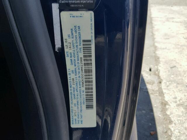 3VWCK31C14M411568 - 2004 VOLKSWAGEN NEW BEETLE Blau Foto 10