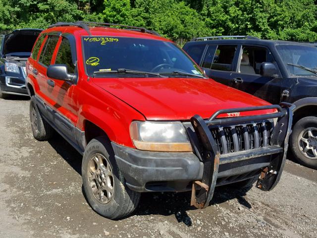 1J4GW48S1YC233478 - 2000 JEEP GRAND CHER RED photo 1