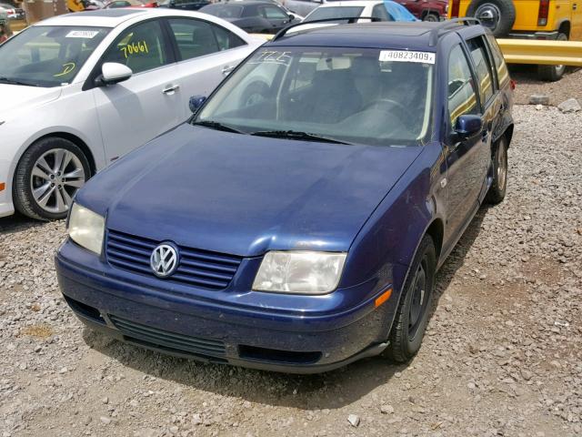 WVWSB61JX2W262587 - 2002 VOLKSWAGEN JETTA GLS BLUE photo 2