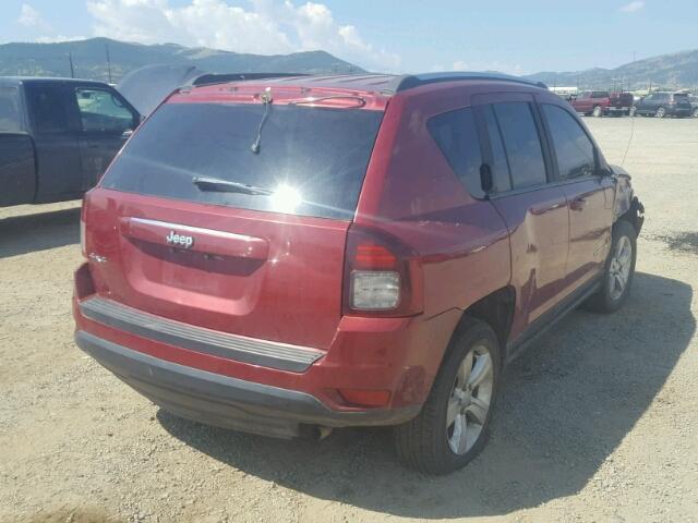 1C4NJDBB4ED776642 - 2014 JEEP COMPASS SP MAROON photo 4