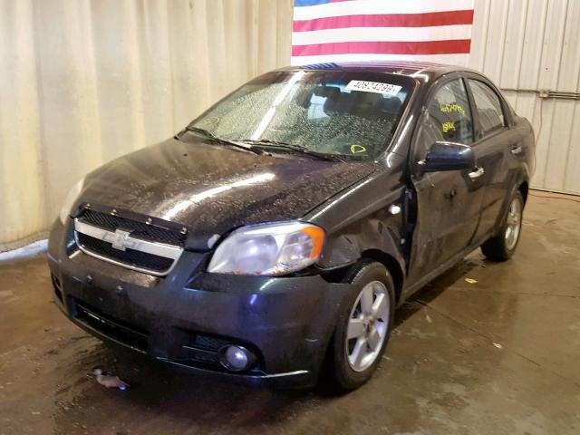 KL1TG56608B112029 - 2008 CHEVROLET AVEO LT BLACK photo 2