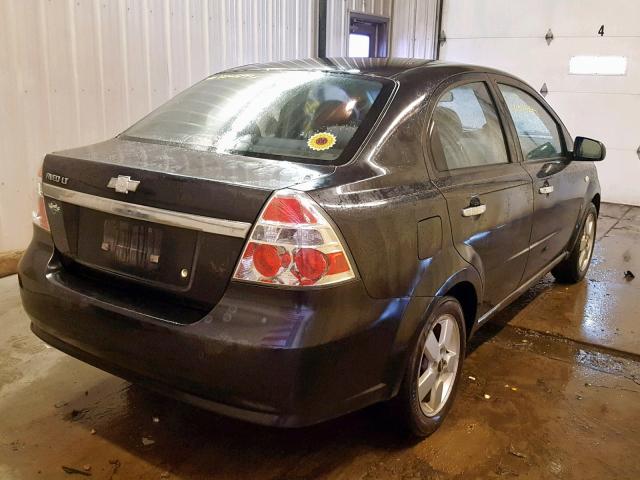 KL1TG56608B112029 - 2008 CHEVROLET AVEO LT BLACK photo 4