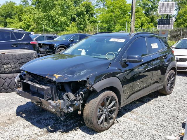 KM8K62AA0JU161433 - 2018 HYUNDAI KONA SEL BLACK photo 2