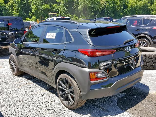 KM8K62AA0JU161433 - 2018 HYUNDAI KONA SEL BLACK photo 3