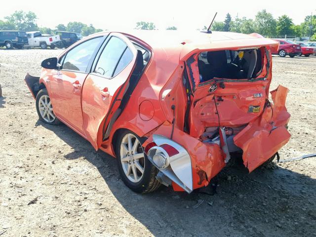 JTDKDTB32D1035306 - 2013 TOYOTA PRIUS C ORANGE photo 3