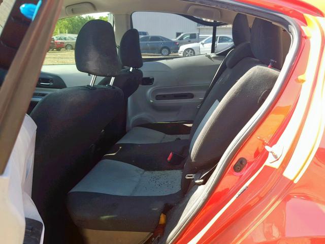 JTDKDTB32D1035306 - 2013 TOYOTA PRIUS C ORANGE photo 6