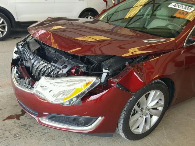 2G4GS5GX6G9134743 - 2016 BUICK REGAL PREM RED photo 9