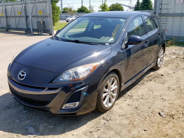 JM1BL1H57A1340540 - 2010 MAZDA 3 S BLACK photo 2