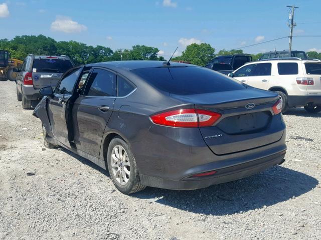 3FA6P0G70GR256843 - 2016 FORD FUSION S GRAY photo 3