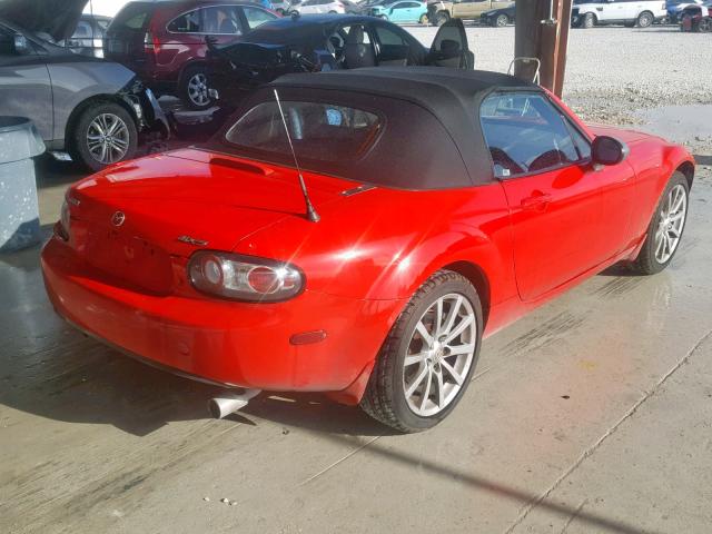 JM1NC25F260107940 - 2006 MAZDA MX-5 MIATA RED photo 4