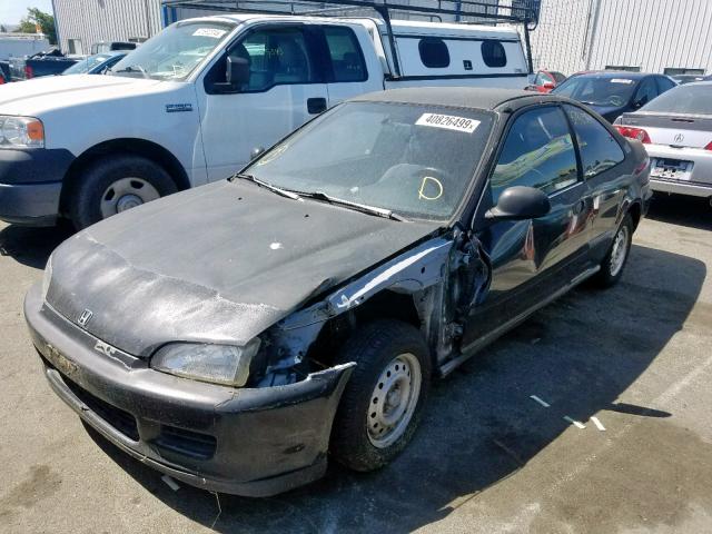 2HGEJ2124SH542720 - 1995 HONDA CIVIC DX BLACK photo 2