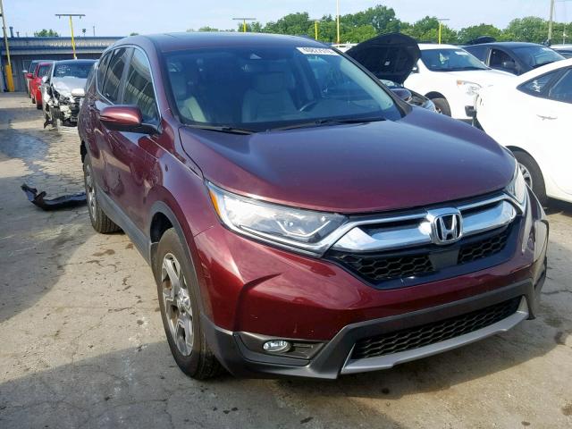 7FARW2H85JE044157 - 2018 HONDA CR-V EXL MAROON photo 1