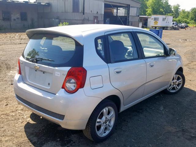 KL1TD6DE9BB226143 - 2011 CHEVROLET AVEO LS SILVER photo 4