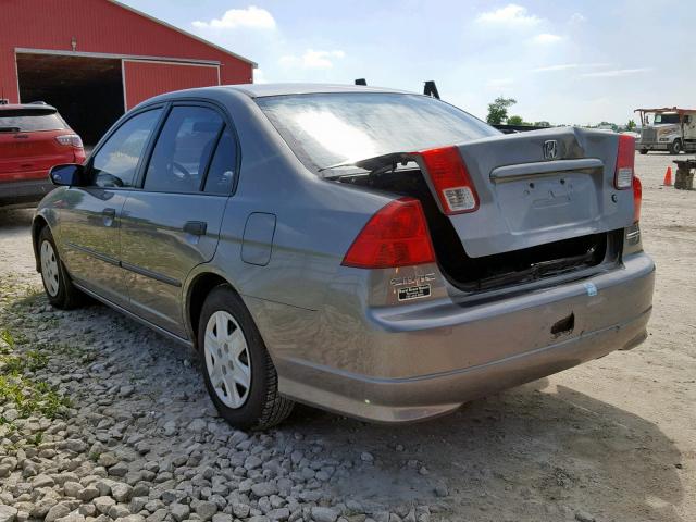 2HGES16315H035335 - 2005 HONDA CIVIC DX V GRAY photo 3